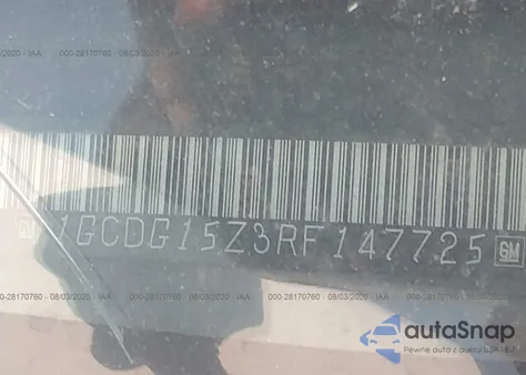 1994 Chevrolet G10 из США, поврежденный, VIN 1GCDG15Z3RF147725